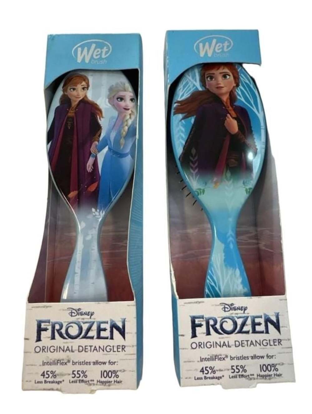 Wet Brush Disney Frozen Original Detangler Hair Brush Bundle - Elsa & Anna